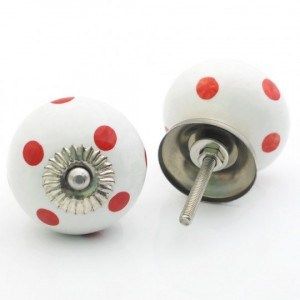 White Ceramic Knobs