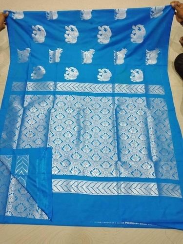 Kota Light Blue Printed Sarees