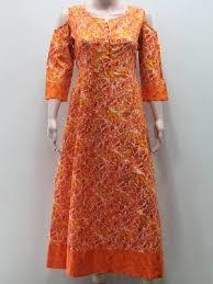 Long Printed Orange Color Kurtis