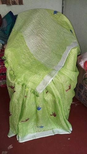 Plain And Designer Linen Sarees