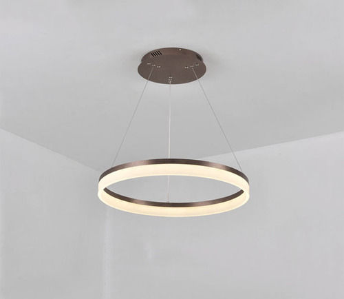 Rose Gold Acrylic Led Pendant Light With 2 Rings