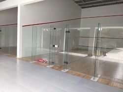 Steel Silver Brown And Maple Squash Court Flooring