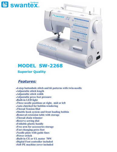 Home Sewing Machine (Swantex)