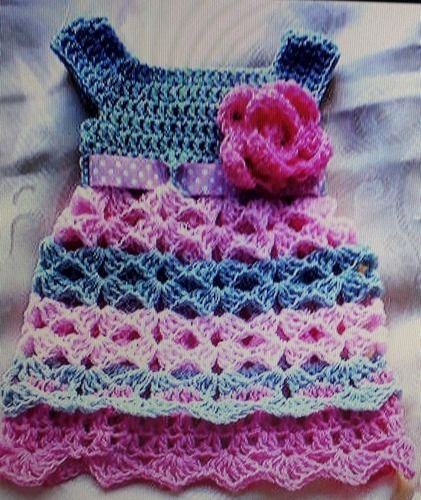 Crocheted Sleeveless Baby Dress | AllFreeCrochet.com