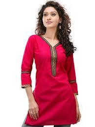 Women Red Short Kurti