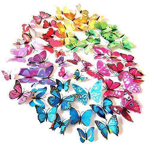 Black Trendy Design Butterfly Stickers