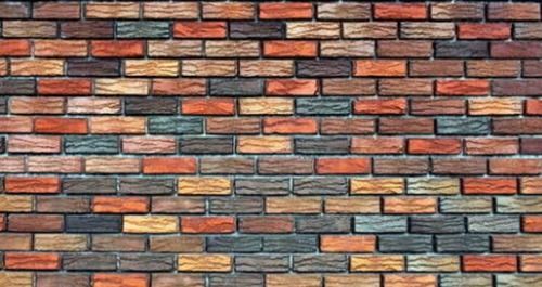 Bricks Printed Colorful Wallpapers
