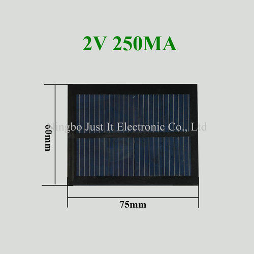 2v 250ma 0.5w 75x60mm Mini Epoxy Solar Cell For Led Light