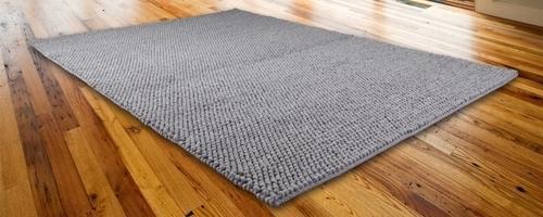 B Line Loop Silver Hand Woven Rug