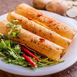 Crunchy And Tasty Potato Papad