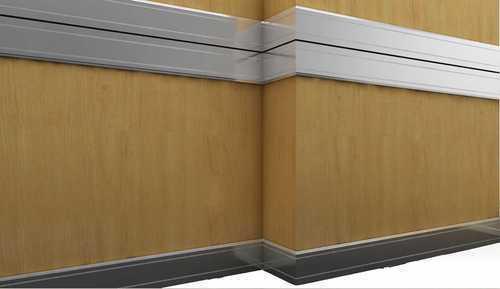 Smooth Surface Aluminium Skirting Board Profile And Chair Rail Trim For Walls