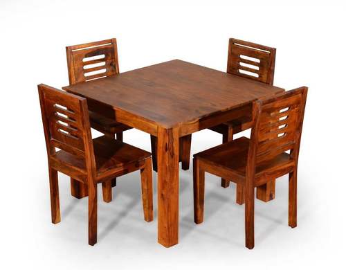 Four Seater Wooden Dining Table Set