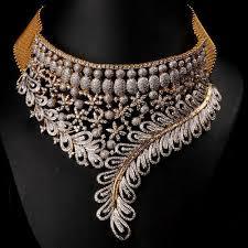 Fancy Diamond Necklace Set Length: 2.5  Centimeter (Cm)