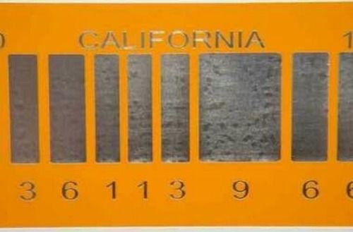 Stainless Steel Barcode License Plate Services