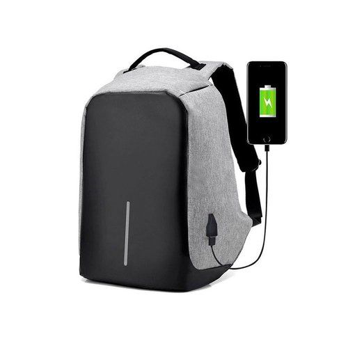 Grey Black Anti Theft Lightweight Laptop Backpacks For Men And Women