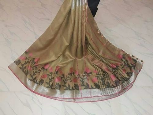 Pure Linen Sarees With Fancy Border General Medicines