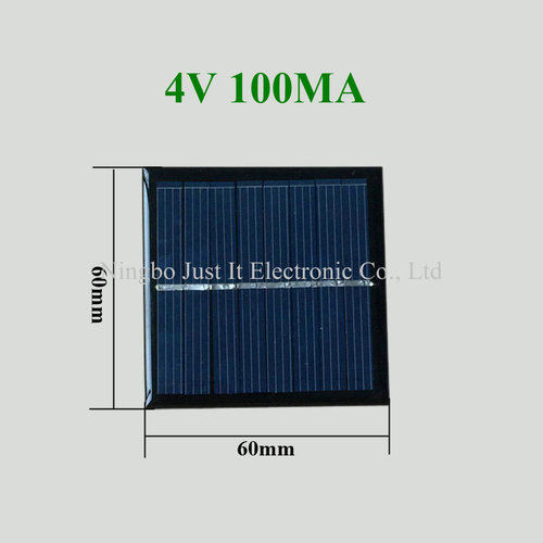 Red And White 4V 100Ma 0.4W 60X60Mm Square Shape Mini Solar Panel For Led Light