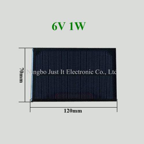 6v 170ma 1w 120x70mm Custom Size Mono-crystalline Solar Cell