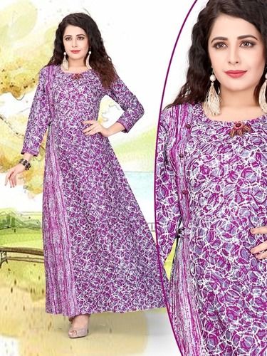 Ladies Full Sleeve Jacquard Kurti Size: Medium