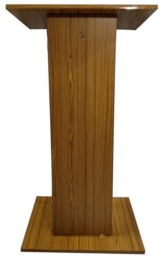 Brown Laminated Wooden Board And Stainless Steel Side Frame Podium (Sp-543A)