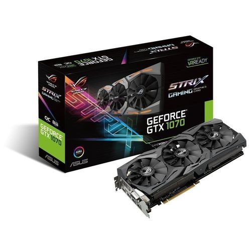 Asus Rog Geforce Gtx 1070 स्ट्रिक्स-Gtx1070-o8g-गेमिंग 8gb 256-बिट Gddr5 Pci एक्सप्रेस 3.0 एचडीसीपी रेडी वीडियो कार्ड