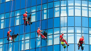 Commercial Building Glass Cleaning Service By Excellent building services