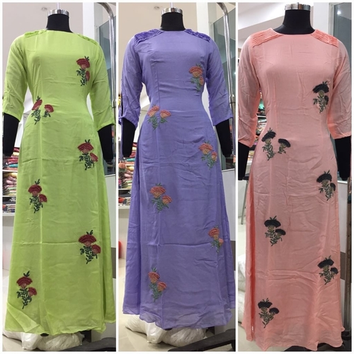 Ladies Handwork Muslin Gown
