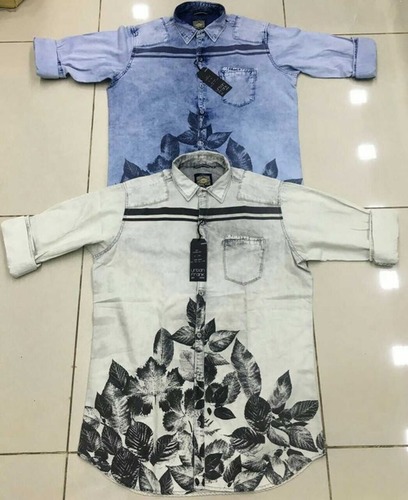 Custom Mens Printed Cotton Shirts