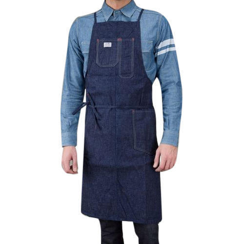 Plain Blue Denim Apron