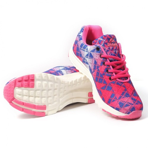 सग्मा वुमन पिंक ब्लू ब्रीथेबल रनिंग वॉकिंग ट्रेनिंग और जिम शूज़