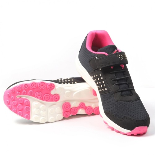 Sagma Women's Black-Pink Breathable Running Walking Training & Gym Shoes