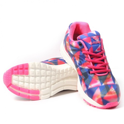 Sagma Women's Bluea  Pink Breathable Running, Walking, Training & Gym Shoes