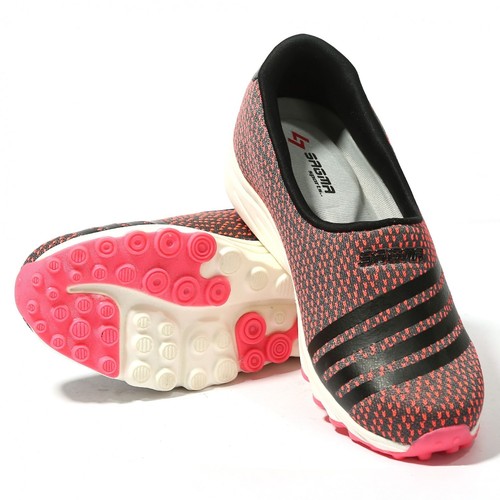 Sagma Women's Dark Grey-Pi Breathable Walking Casual Slipon Moccasin Shoes
