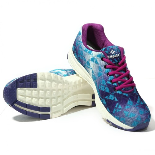 Sagma Women's Purple a Blue Breathable Running Walking Training & Gym Shoes
