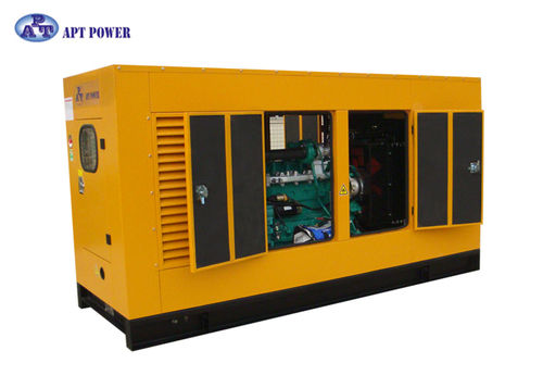 Yellow 110Kva Soundproof Cummins Diesel Generator With Stamford Alternator