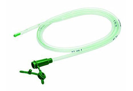 High Grade Ryles Tube - 105 cm Length, Soft Kink Resistant PVC with Radio-Opaque Line and Color Coded Funnel Connector | Ideal for Nasogastric Nutrition and Intestinal Secretion Aspiration