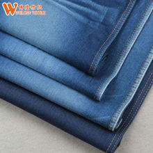 Non Slub Cotton Polyester Spandex Yarn Dyed Denim Fabric