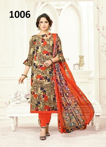 Appealing Rayon Printed Casual Salwar Kameez Decoration Material: Laces