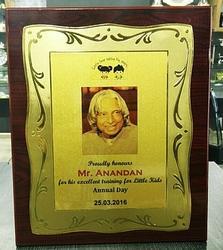 Optimum Finish Wooden Gold Sheet Memento