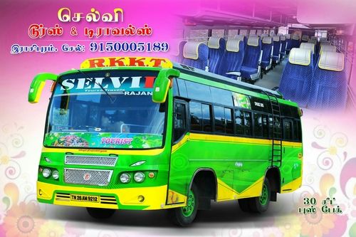 Selvii Tours and Travel Services - 30 Seater Push Back Seat Mini Bus, 24/7 Service at Very Low Rental Cost