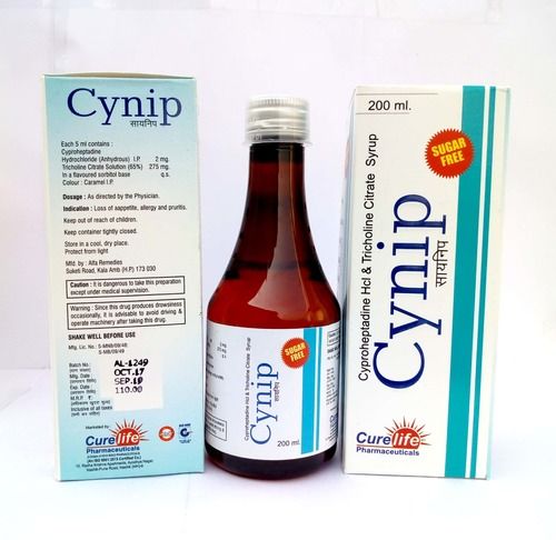 Cyproheptadine 2mg+Tricholine Citrate 275mg+Sorbitol 3.575mg Syrup