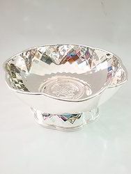 Silver Plated Flower Bowl Big