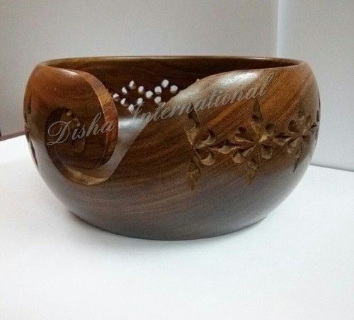 Fine Sheen Wooden Yarn Bowl