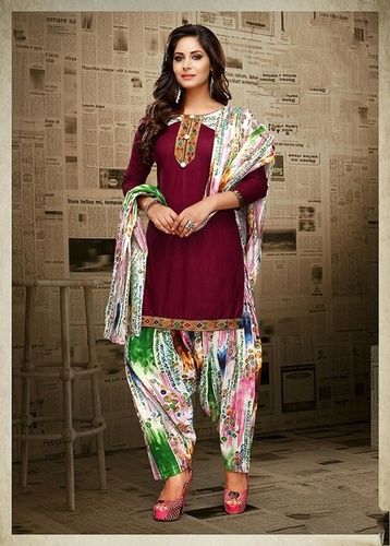 Ladies Patiala Salwar Suit - Cotton Fabric, Top 2.5 Mtr, Bottom 2 Mtr, Dupatta 2.25 Mtr | High Quality, Flawless Design, Economical Pricing