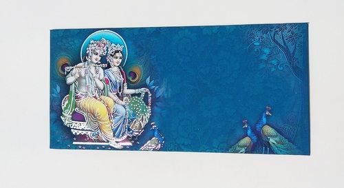 Parvenu Shagun Radhe Shyam Peacock Design Envelope