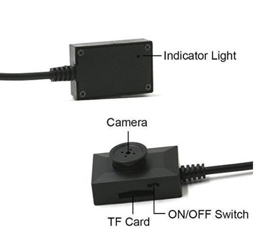 Full Hd Button Spy Camera Hidden Pinhole Ir Distance: 10-20