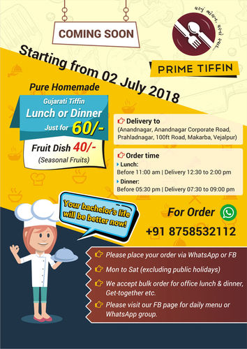 Lunch & Dinner Prime Tiffin Sevice