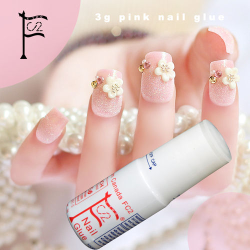 3G Pink Nail Glue [Cyanoacrylate Nail Art] For Stick Fake/Artificial Nail Cas No: 7085-85-0