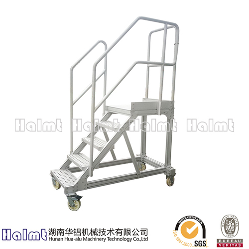 Aluminum Mobile Working Platform - High-Duty Alloy, 2.5-3m Working Height | Flexible Design, Tool-Free Handrails, Quick Assembly, Non-Slip Steps