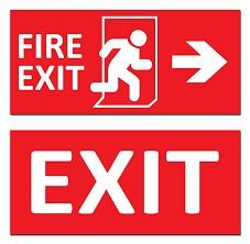 Fire Exit Sign Board - High-Quality Durable Material, Bright Green Color, Efficient Visibility Features